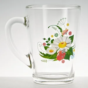 ДЕКОСТЕК Кружка 300 мл Капучино РОМАШКА лепковая деколь 1334/126