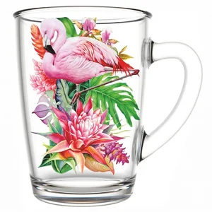 ДЕКОСТЕК Кружка 300 мл Фламинго в тропиках 334-Д