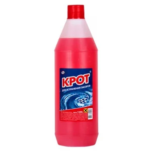 КРОТ Жидкость для устранения засоров  в трубах 1,0л.  4606236310256