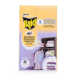 RAID Бумажные подвески 4 шт. Антимоль с ароматом весенних цветов 5000204752908