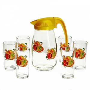 ДЕКОСТЕК Набор питьевой 7 предметов, лепковая деколь Яблоко 128/1256/141