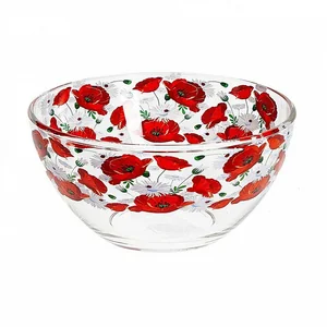 ДЕКОСТЕК Салатник 16см. Маки-ромашки 1425/921