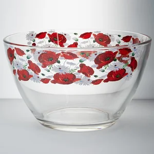 ДЕКОСТЕК Салатник 18см. Маки-ромашки 1326/921