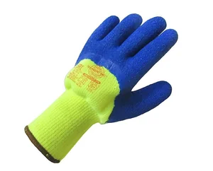 Перчатки акриловые утепленные -20с полный черный латексный облив 01-093