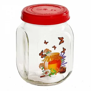 DELTA Банка для хранения 650 мл с крышкой ТВИСТ Мед 127-13052 