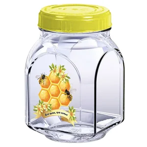 DELTA Банка для хранения 760 мл с крышкой ТВИСТ Мед в сотах 121-13002