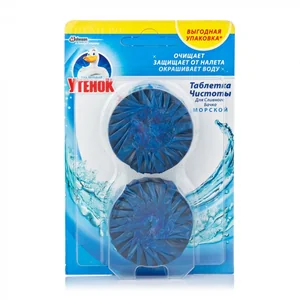 ТУАЛЕТНЫЙ УТЕНОК Таблетки для сливного бачка  2*50г. Морской 5000204004755