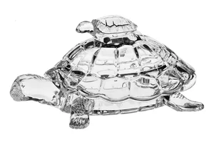BOHEMIA Конфетница (доза) Хрустальная черепаха 26,5см. 9K7/5K711/1/69711/265-169