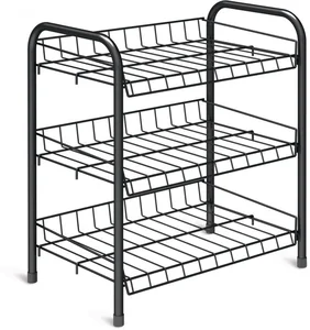 НИКА Этажерка для обуви ЭТ4/Ч черный
