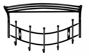 НИКА Вешалка настенная металлическая HAUSHALT НВН1/В черный