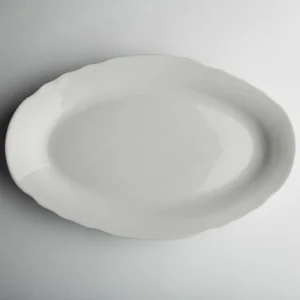 ДФЗ Блюдо овальное 350 мм Вырезной край Белое 038382