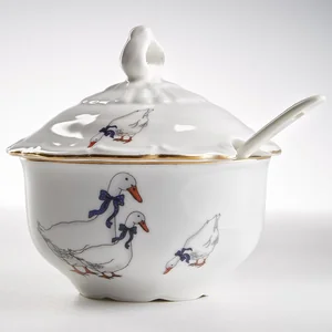 BEATRIX Сахарница 250 мл с ложкой Гуси МН093E