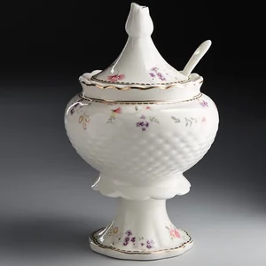 BEATRIX Сахарница с ложкой 11х17,5см Флориана МХ012E 