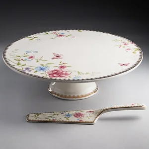 BEATRIX Тортница Ø30см на ножке с лопаткой Амелия МР026X 