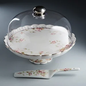 BEATRIX Тортница на ножке Ø29см с крышкой и лопаткой Сицилия МН015X 