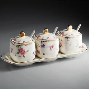 BEATRIX Набор из 3-х банок с ложками на подставке Флориана МР003Q/3 