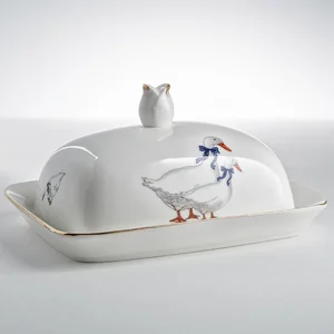 BEATRIX Масленка 17х13х8см Гуси МН091D 