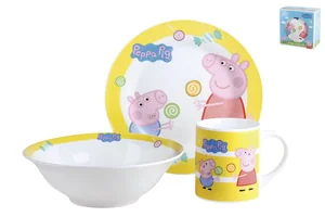 КОРАЛЛ Набор посуды д/завтрака 3 пр. Свинка пеппа леденцы TSET3PPL