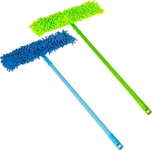 Швабра плоская Лапша ЭКОНОМ микрофибра с телескопической ручкой NI-6/1/1 микс