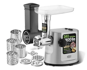 HOLT Мясорубка 1000W HT-MG-007 серебро