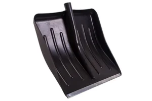 Лопата снеговая пластмасс 428*490мм (оцинкованная планка) б/ч