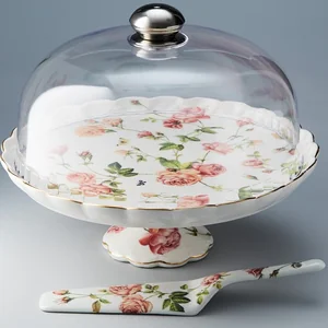 BEATRIX Тортница на ножке Ø30см с крышкой и лопаткой Розанна МН012X 