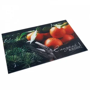 ZERAKS Доска разделочная 23х37см стеклянная Сладкой жизни ДВ4-012 