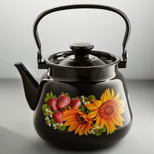 КМК Эмалированный чайник 3,5 л. 43504-132/6 коричневый