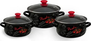 КМК Набор кастрюль (6пр.) Болоньезе-1 Экстра черный