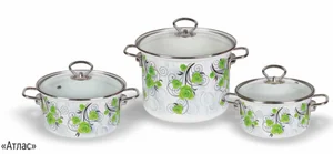 КМК Набор кастрюль (6пр.) Атлас-5-1 Элит белый