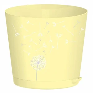PLASTIC REPUBLIC  Горшок для цветов 100 мм 0,5 л с прикорневым поливом Easy Grow ING47010НО Нежный одуванчик
