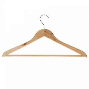DELTA Вешалка-плечики 45 см для одежды деревянная с перекладиной ТД-00019 светлая