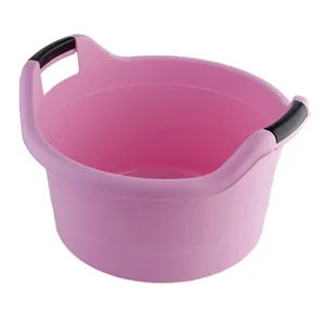 ПОЛИМЕРБЫТ Таз круглый Люкс 12л с ручками 40700 микс