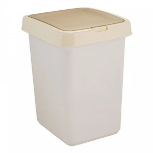 DELTA Контейнер для мусора 14 л Квадра Push to Open SV4142КФ кофейный