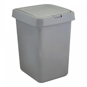 DELTA Контейнер для мусора 14 л Квадра Push to Open SV4142СР серый