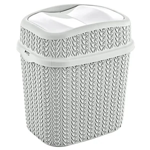 DELTA Корзина для бумаг 6 л Меланж ТГ4083ДМ-8 дымчатая