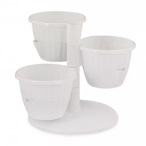 АЛЬТЕРНАТИВА Горшок цветочный 0,7л Каскад М 8067 белый