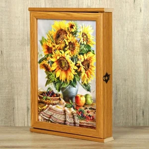 DELTA Ключница настенная 20х30х6см Русская Коллекция Krk-21 Подсолнухи