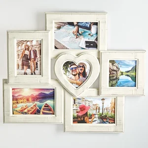 DELTA Фоторамка 46х39,5х2,5cм на 6 фотографий С35-012 винтажная кремовая