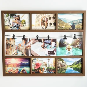 DELTA Фоторамка 48х38х2cм на 9 фотографий С35-001 коричневая