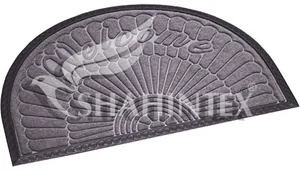 SHAHINTEX Коврик МХ10S 40*60 придверный полукруг влаговпитывающий 9633 серый