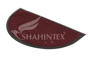 SHAHINTEX Коврик МХ10S 45*75 придверный полукруг влаговпитывающий 9353 бордовый