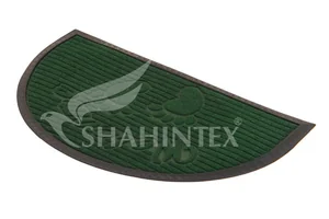 SHAHINTEX Коврик МХ10S 45*75 придверный полукруг влаговпитывающий 9354 зеленый
