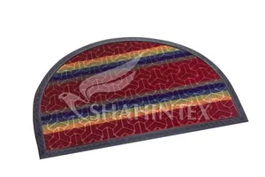 SHAHINTEX Коврик LUX MULTICOLOR 40*60 придверный полукруг влаговпитывающий 5680 бордовый 45