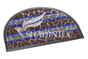 SHAHINTEX Коврик LUX MULTICOLOR 40*60 придверный полукруг влаговпитывающий 5676 шоколадный 37