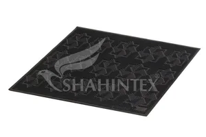 SHAHINTEX Коврик резиновый придверный 45*75 см. SH01 8912 черный