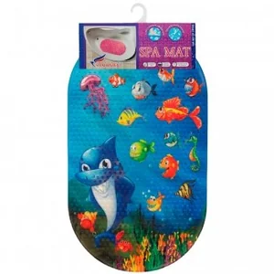 SHAHINTEX Коврик противоскользящий в ванную 68*38 см. «АКУЛА» 00-00004533