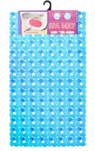 SHAHINTEX Коврик противоскользящий в ванную 67*38 см. «МОЗАЙКА» 00-00003953 голубой