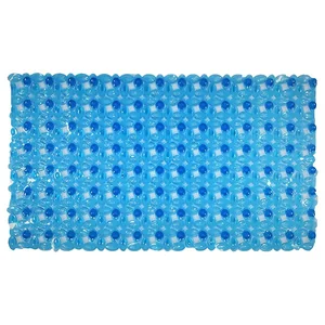 SHAHINTEX Коврик противоскользящий в ванную 67*38 см. «МОЗАЙКА» 00-00003954 синий