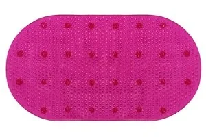 SHAHINTEX Коврик противоскользящий в ванную 68*38 см. «ДОЖДЬ» 00-00002600 розовый